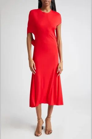 Jacquemus La Robe Salerno Asymmetric Jersey Dress in at Nordstrom, Size Medium