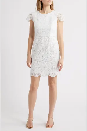 Tahari ASL Paisley Lace Cap Sleeve Sheath Dress in at Nordstrom, Size 4P