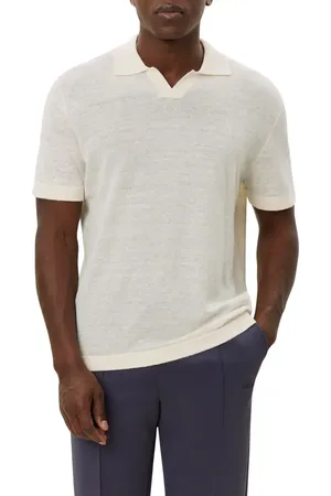 Les Deux Emmanuel Linen & Cotton Polo Sweater in at Nordstrom, Size X-Large