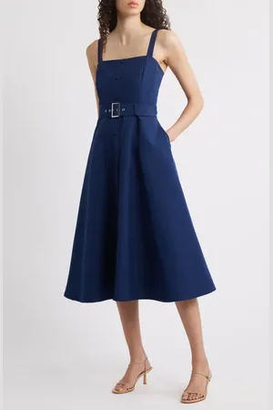 Julia Jordan Belted Fit & Flare Sundress in at Nordstrom, Size 4