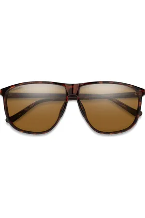 Smith Mono Lake 63m Oversize ChromaPop??? Polarized Round Sunglasses in Tortoise /Brown at Nordstrom
