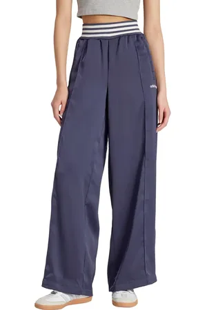 adidas Wide Leg Satin Track Pants in at Nordstrom, Size Medium