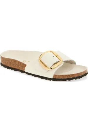 Birkenstock Madrid Hammered Big Buckle Slide Sandal in at Nordstrom, Size 9-9.5Us