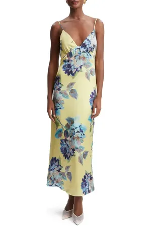 Bardot Wintour Floral Print Satin Dress in at Nordstrom, Size 10