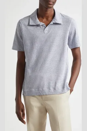 MASSIMO ALBA Aruba Stripe Linen & Cotton Jersey Polo in at Nordstrom, Size Large