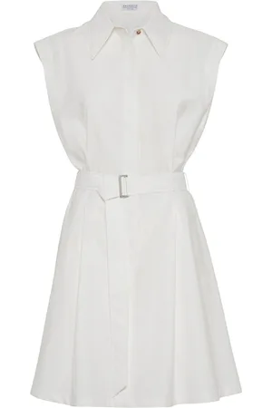 Brunello Cucinelli Mini Chemisier dress with monili in at Nordstrom, Size Large Eu