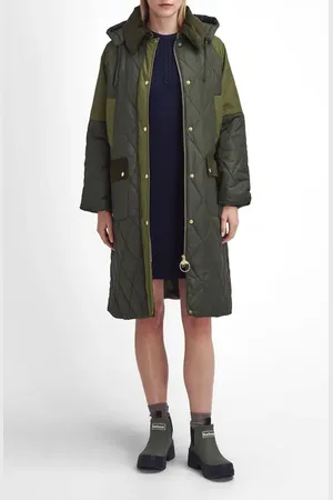 Barbour Cookston Quilted Coat with Removable Hood in at Nordstrom, Size 4 Us