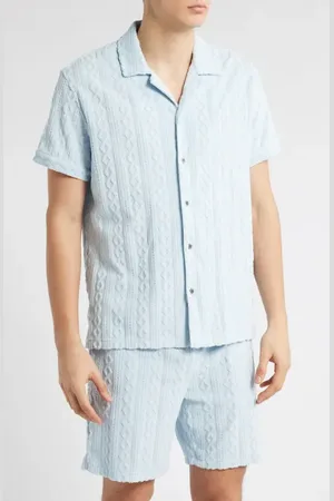 Rails Maverick Textured Knit Camp Shirt in at Nordstrom, Size Medium