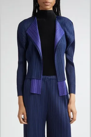 PLEATS PLEASE ISSEY MIYAKE Merry Colorblock Pleated Cardigan in at Nordstrom, Size 5