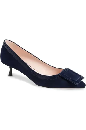 Roger Vivier Viv in the City Pointed Toe Kitten Heel Pump in at Nordstrom, Size 9Us