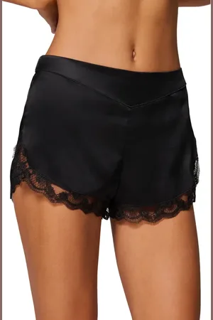 Simone Pérèle Love Me Lace Trim Silk Blend Shorts in at Nordstrom, Size Small