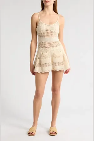 Solid The Ulla Open Stitch Cotton Blend Cover-Up Dress in at Nordstrom, Size X-Large