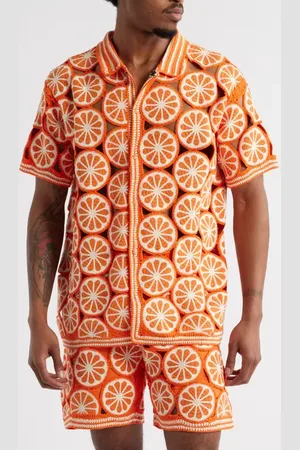 MAVRANS Orange Crochet Sweater in at Nordstrom, Size X-Large