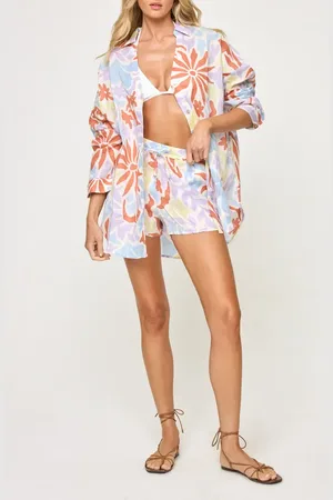 L*Space Rio Linen Cover-Up Tunic in at Nordstrom, Size X-Small
