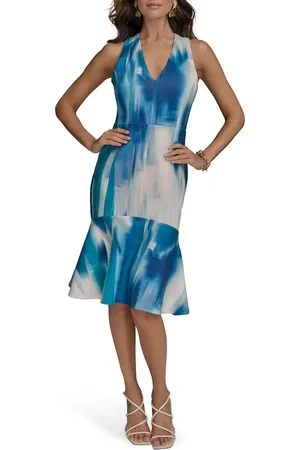 Donna Karan Sleeveless Ruffle Hem Dress in at Nordstrom, Size 14