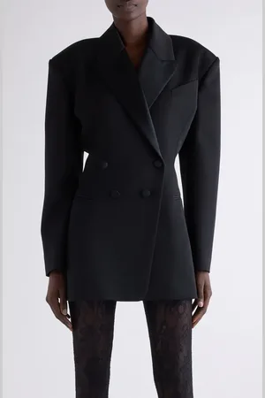 Givenchy Pleated Back Wool Smoking Jacket in at Nordstrom, Size 2 Us