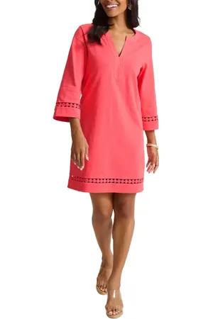 Tommy Bahama Sunset Harbor Long Sleeve Shift Dress in at Nordstrom, Size Medium