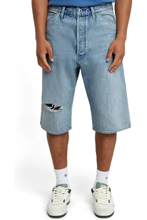 G-Star Bam Ripped Denim Logger Shorts in at Nordstrom, Size 32