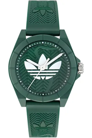 adidas AO Street Project 4 Logo Tread Dial Resin Strap Watch, 41mm at Nordstrom