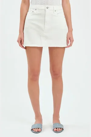 Danny Daze Malibu Distressed Cutoff Denim Miniskirt in at Nordstrom, Size 24