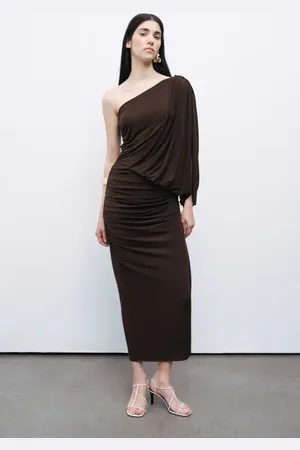 Nocturne Draped Detail Maxi Dress in at Nordstrom, Size Medium