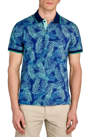 Construct Slim Fit Floral Cotton Stretch Pique Polo in at Nordstrom, Size Large