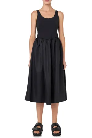 Grey Lab Mixed Media Midi Dress in at Nordstrom, Size Medium