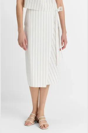 Vince Seedling Stripe Cotton Wrap Skirt in at Nordstrom, Size 6