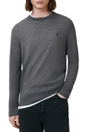 AllSaints Mode Merino Wool Crewneck Sweater in at Nordstrom, Size Small