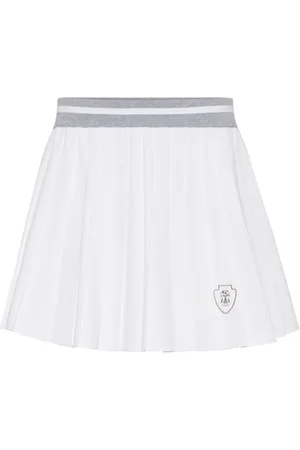 Brunello Cucinelli Pleated skirt with logo in at Nordstrom, Size 46 It