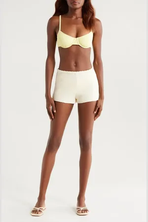 Solid The Celeste Cotton Knit Cover-Up Shorts in at Nordstrom, Size Large