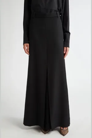 Victoria Beckham Box Pleated Organic Cotton Skirt in at Nordstrom, Size 10 Us