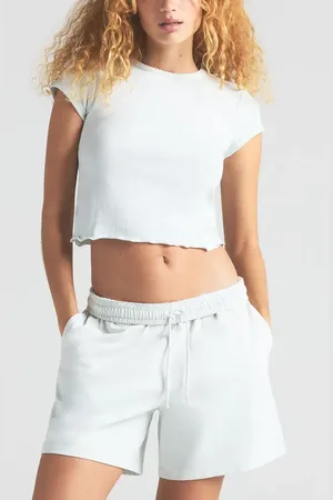 SKIMS Drop Needle Pointelle Baby Tee in at Nordstrom, Size Large