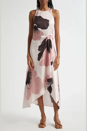 Reiss Michalie Floral Satin Dress in at Nordstrom, Size 6 Us