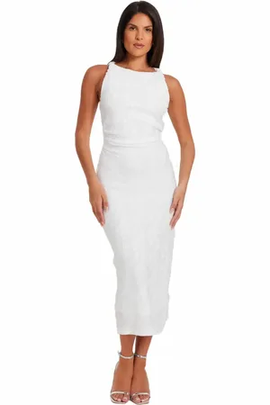 Quiz Jaquard Maxi Dress With Twist Strap in at Nordstrom, Size 10