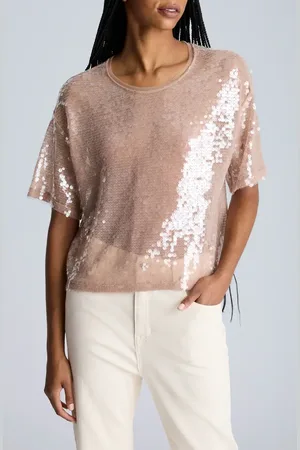 Kenneth Cole Oversize Sequin T-Shirt in at Nordstrom, Size Large