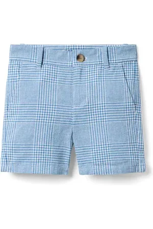 Janie and Jack Tattersall Linen-Cotton Short in at Nordstrom, Size 7