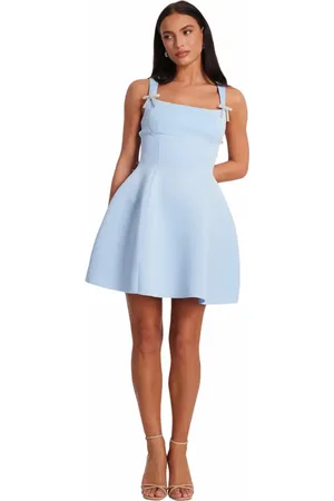 Quiz Scuba Foam Mini Dress with Diamante Bow Detail in at Nordstrom, Size 4