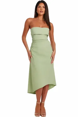 Quiz Bengaline Bandeau Midi Dress in at Nordstrom, Size 10