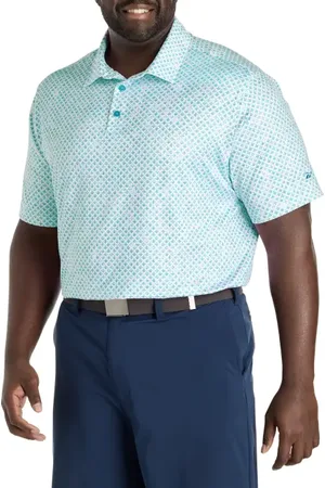 Reebok Big & Tall Performance Diamond Print Polo Shirt in at Nordstrom, Size Xx-Large