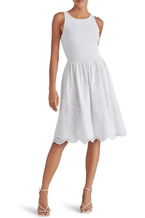 Steve Madden Julian Mixed Media Cotton Dress in at Nordstrom, Size Large
