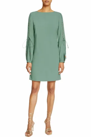 Santorelli ARIES Long Sleeve Shift Dress with Grommet Detail in at Nordstrom, Size 4