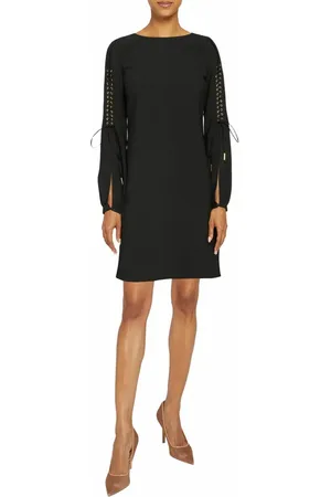 Santorelli ARIES Long Sleeve Shift Dress with Grommet Detail in at Nordstrom, Size 2