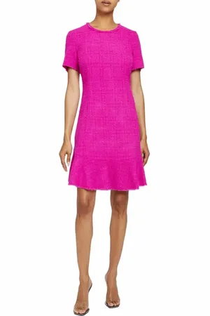 Santorelli MANTA Short Sleeve A-Line Sheath Dress in Luxury Tweed in at Nordstrom, Size 6