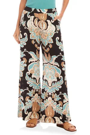 Karen Kane Floral Wide Leg Pants in at Nordstrom, Size X-Large