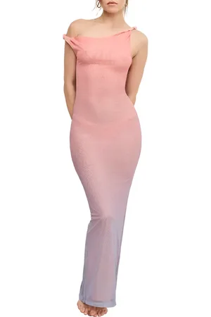 GOOD AMERICAN Mesh Twist Cover-Up Maxi Dress in at Nordstrom, Size Large