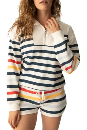P.J.Salvage Martime Quarter Zip Pullover in at Nordstrom, Size X-Large
