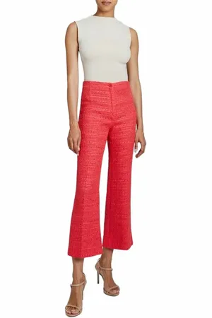 Santorelli LIZA Ankle Flared Pant in Light Weight Tweed in at Nordstrom, Size 6