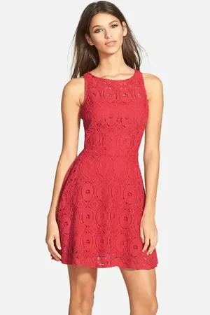 Steve Madden BB Dakota Renley Lace Fit & Flare Minidress in at Nordstrom, Size 0