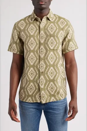 Pendleton Gateway Print Short Sleeve Cotton Button-Up Shirt in at Nordstrom, Size Xx-Large